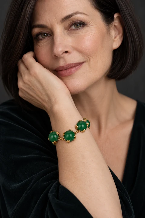 The Odette Sonnet Bracelet worn on a model — AI-generated styling preview