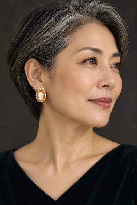 The Belle Sonata Earrings worn on a model — AI-generated styling preview