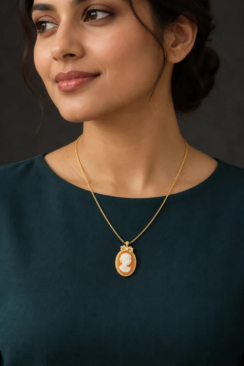 The Belle Sonata Necklace worn on a model — AI-generated styling preview