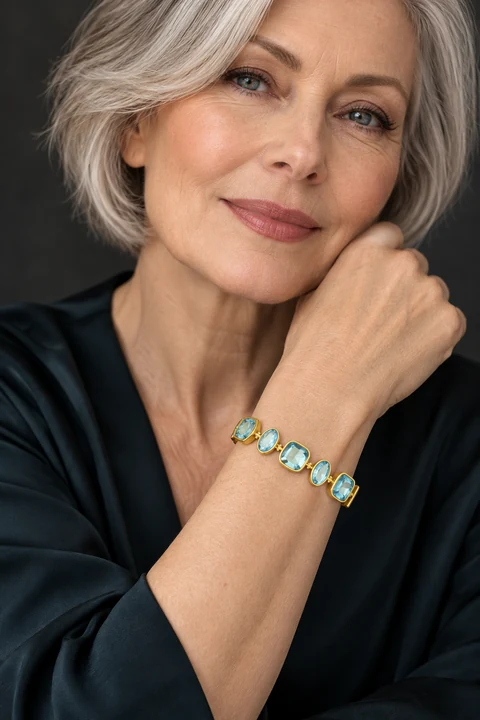 The Giselle Waltz Bracelet worn on a model — AI-generated styling preview