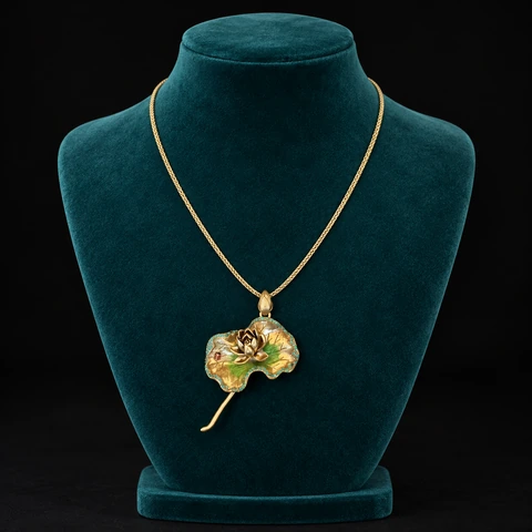 The Estelle Muse Necklace on a jewelry display — AI-generated styling preview