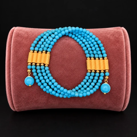 The Élise Poème Necklace on a jewelry display — AI-generated styling preview