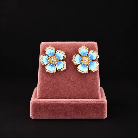 The Agathe Reverie Earrings on a jewelry display — AI-generated styling preview