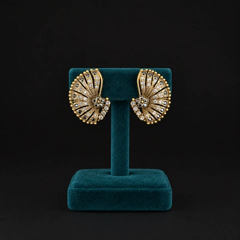 The Éléonore Sonata Earrings on a jewelry display — AI-generated styling preview