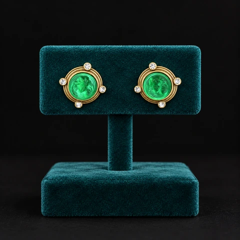 The Isabelle Promenade Earrings on a jewelry display — AI-generated styling preview