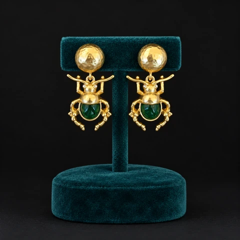The Nadine Fleur Earrings on a jewelry display — AI-generated styling preview
