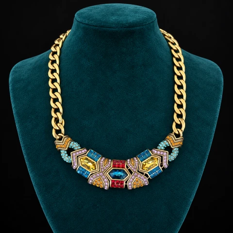 The Alice Rhapsody Necklace on a jewelry display — AI-generated styling preview