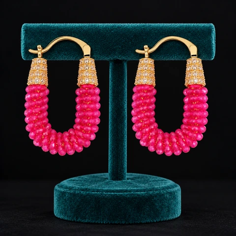 The Angélique Sonata Earrings on a jewelry display — AI-generated styling preview