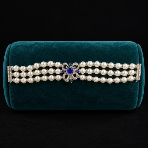 The Arielle Reverie Bracelet on a jewelry display — AI-generated styling preview