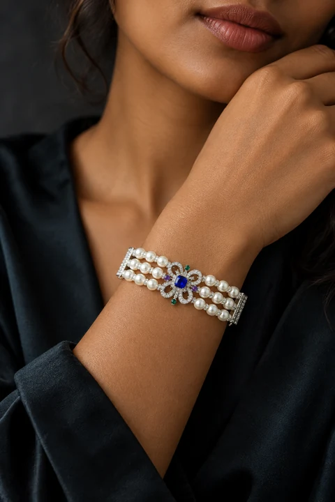 The Arielle Reverie Bracelet worn on a model — AI-generated styling preview