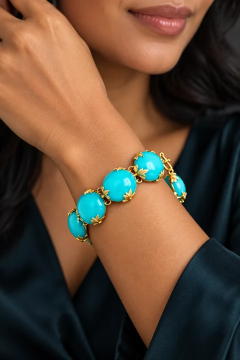 The Geneviève Waltz Bracelet worn on a model — AI-generated styling preview