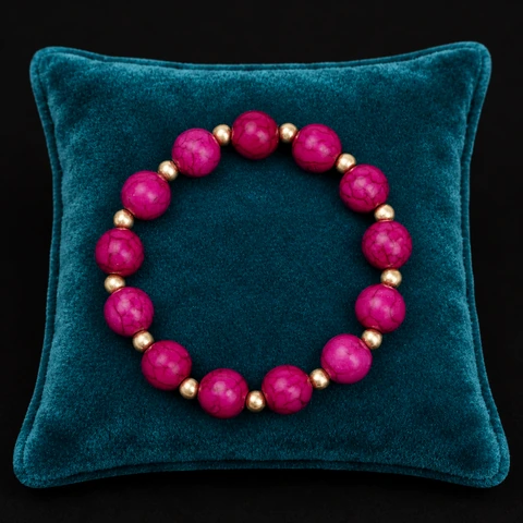 The Julie Arabesque Bracelet on a jewelry display — AI-generated styling preview