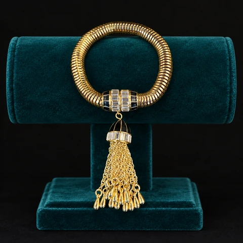 The Lise Poème Bracelet on a jewelry display — AI-generated styling preview