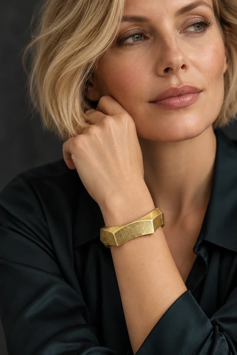 The Aveline Éclat Bracelet worn on a model — AI-generated styling preview