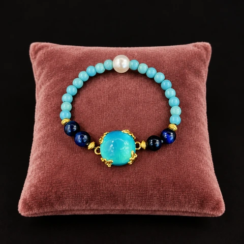The Éveline Rhapsody Bracelet on a jewelry display — AI-generated styling preview