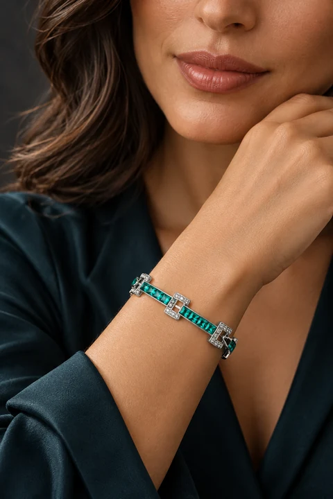 The Alice Jardin Bracelet worn on a model — AI-generated styling preview