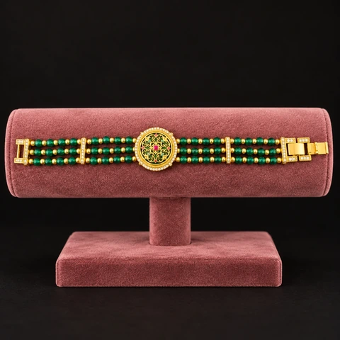 The Mirabelle Sonnet Bracelet on a jewelry display — AI-generated styling preview