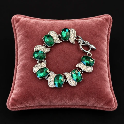 The Evening Rose Bracelet on a jewelry display — AI-generated styling preview