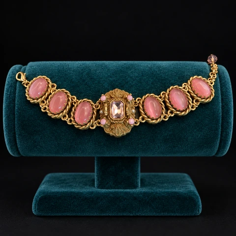 The Béatrice Romance Bracelet on a jewelry display — AI-generated styling preview