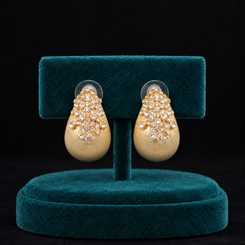 The Pénélope Reverie Earrings on a jewelry display — AI-generated styling preview