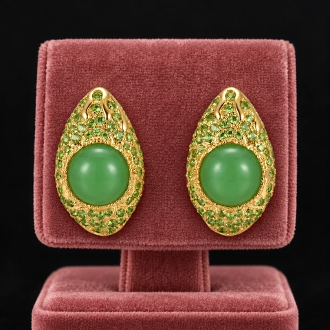 The Clara Fable Earrings on a jewelry display — AI-generated styling preview