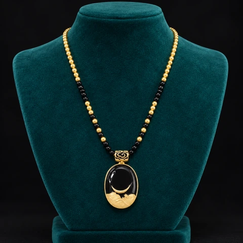 The Estelle Reverie Necklace on a jewelry display — AI-generated styling preview
