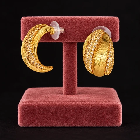 The Ondine Fleur Earrings on a jewelry display — AI-generated styling preview