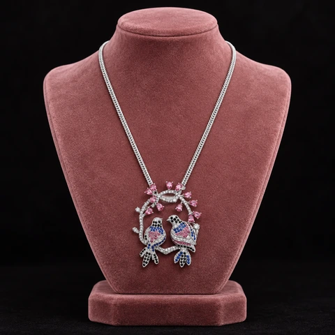 The Arielle Romance Necklace on a jewelry display — AI-generated styling preview