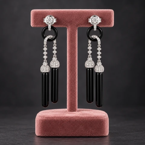 The Isabelle Fable Earrings on a jewelry display — AI-generated styling preview