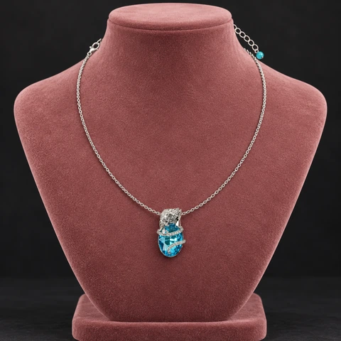 The Vivienne Muse Necklace on a jewelry display — AI-generated styling preview