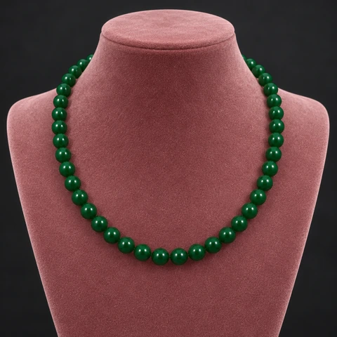 The Sabine Rhapsody Necklace on a jewelry display — AI-generated styling preview
