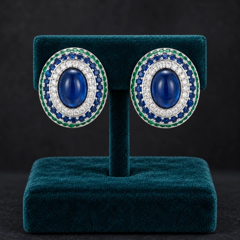 The Ambre Reverie Earrings on a jewelry display — AI-generated styling preview