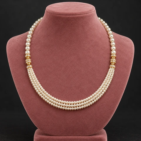 The Vivienne Romance White Necklace on a jewelry display — AI-generated styling preview