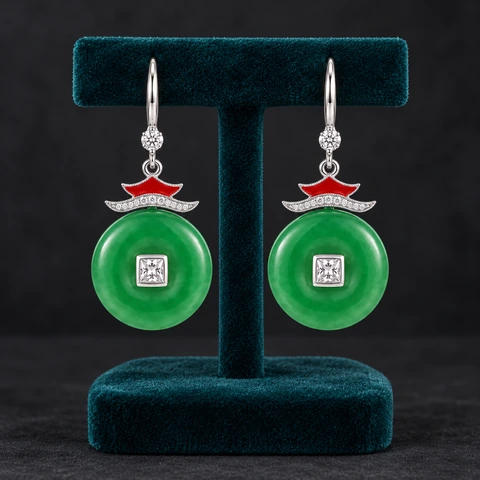 The Apolline Sonata Earrings on a jewelry display — AI-generated styling preview