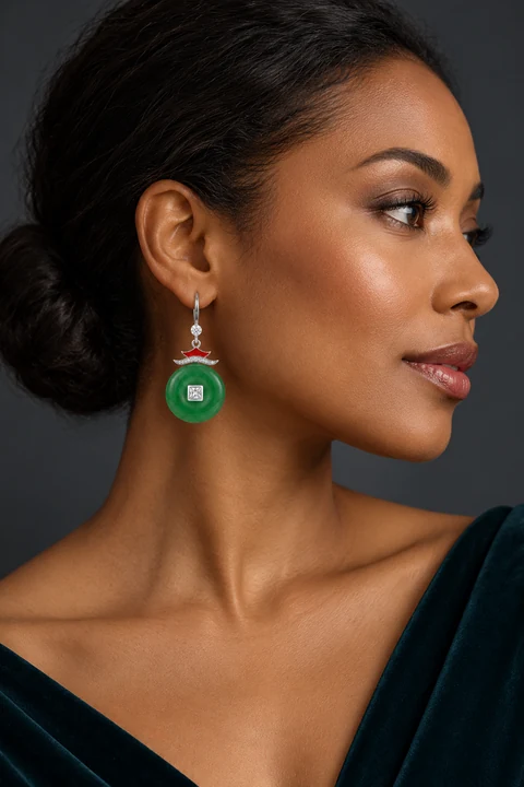 The Apolline Sonata Earrings worn on a model — AI-generated styling preview
