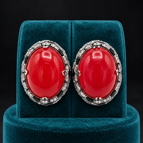 The Chantal Muse Earrings on a jewelry display — AI-generated styling preview