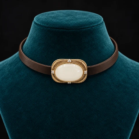 The Joséphine Jardin Necklace on a jewelry display — AI-generated styling preview