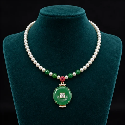 The Héloïse Reverie Necklace on a jewelry display — AI-generated styling preview