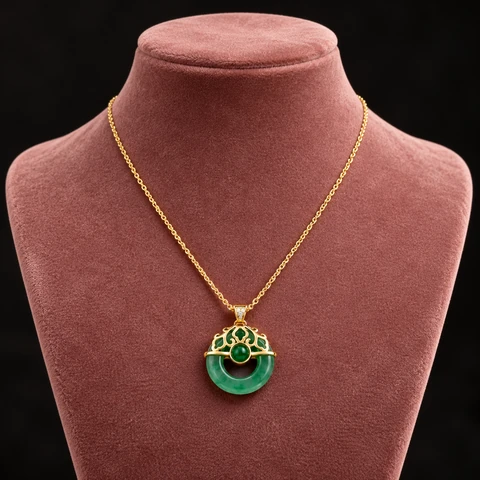 The Astrid Rhapsody Necklace on a jewelry display — AI-generated styling preview