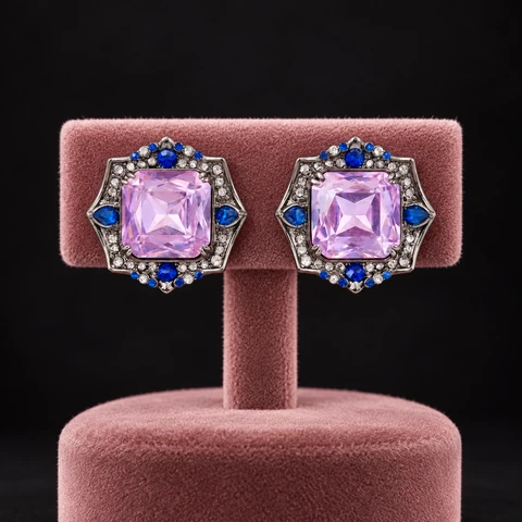 The Romy Reverie Earrings on a jewelry display — AI-generated styling preview