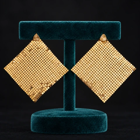 The Clémence Reverie Earrings on a jewelry display — AI-generated styling preview