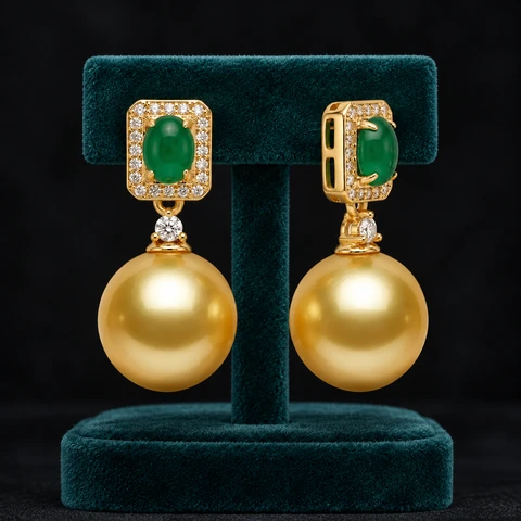 The Céline Reverie Earrings on a jewelry display — AI-generated styling preview