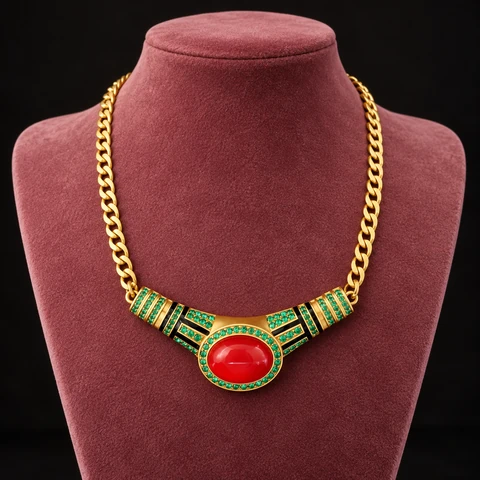 The Diane Waltz Necklace on a jewelry display — AI-generated styling preview
