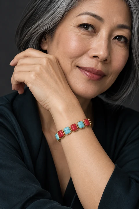 The Alina Reverie Bracelet worn on a model — AI-generated styling preview