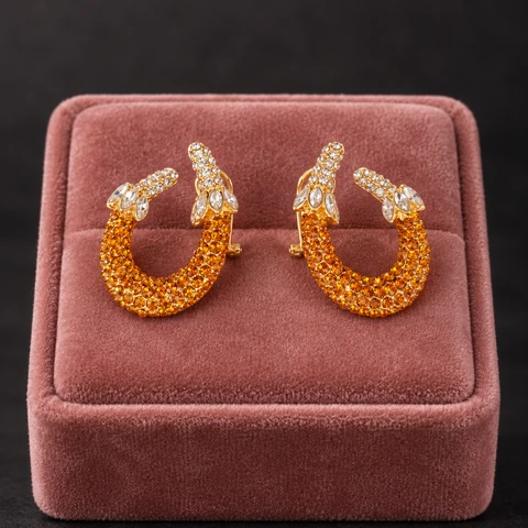 The Théa Nocturne Earrings on a jewelry display — AI-generated styling preview