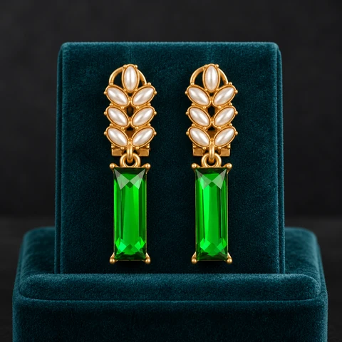 The Liliane Promenade Earrings on a jewelry display — AI-generated styling preview