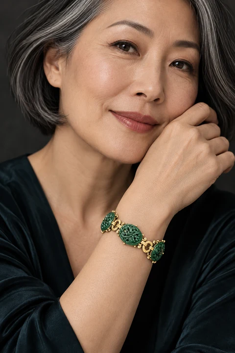 The Virginie Serenade Bracelet worn on a model — AI-generated styling preview