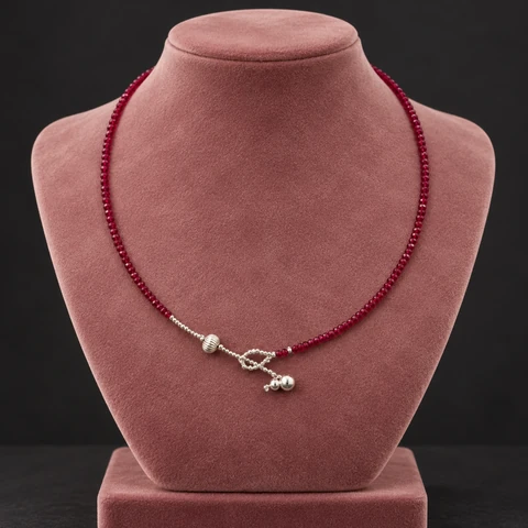 The Véronique Rhapsody Necklace on a jewelry display — AI-generated styling preview