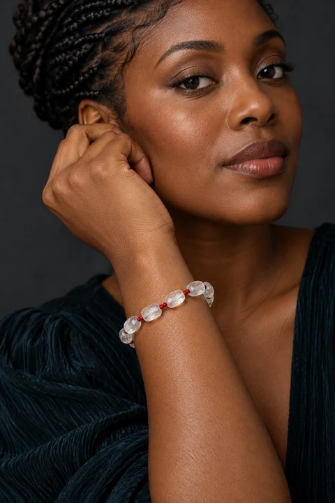The Isolde Nocturne Bracelet worn on a model — AI-generated styling preview