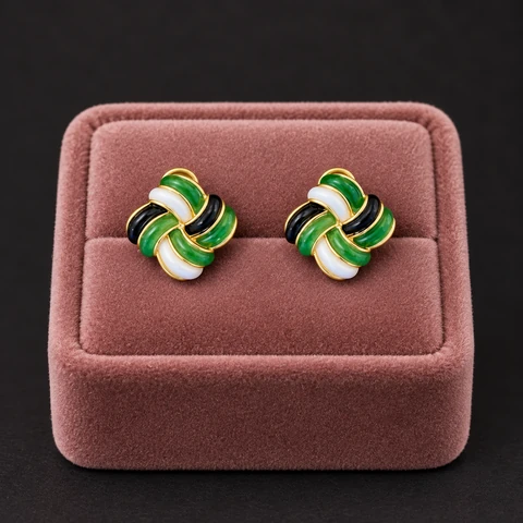 The Ophélie Sonata Earrings on a jewelry display — AI-generated styling preview